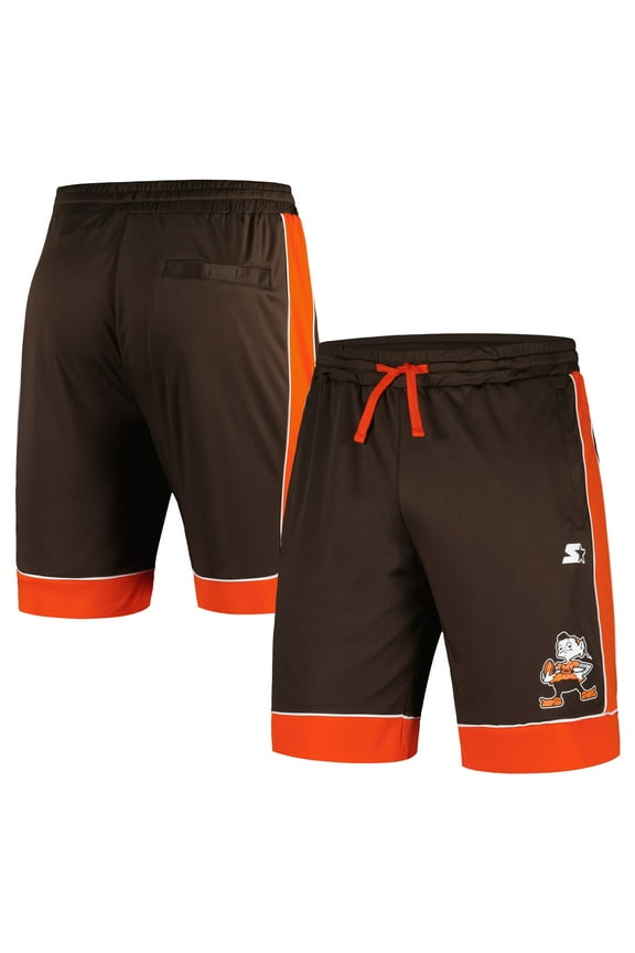 Men's Starter Brown/Orange Cleveland Browns Vintage Fan Favorite Shorts
