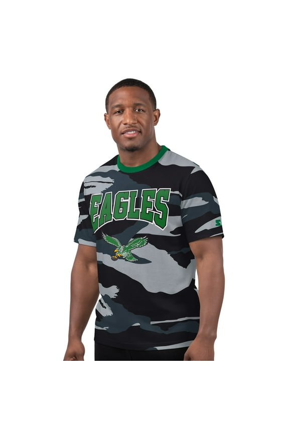 Men's Starter Camo/Gray Philadelphia Eagles Thursday Night Gridiron Classics Vintage Logo T-Shirt
