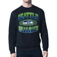 thumbnail image 1 of Men's Starter College Navy Seattle Seahawks Team Grit Graphic Fleece Pullover Sweatshirt, 1 of 3
