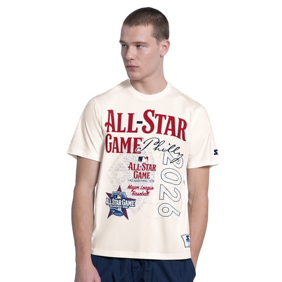 Men's Starter Cream 2026 MLB All-Star Wildcard Vintage T-Shirt
