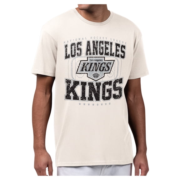 Men's Starter Cream Los Angeles Kings Distressed Rink T-Shirt