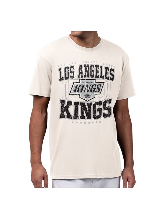 Men's Starter Cream Los Angeles Kings Distressed Rink T-Shirt
