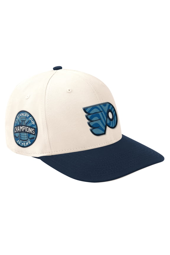 Men's-Starter Cream/Navy Philadelphia Flyers Blue Wave Classic Adjustable Hat