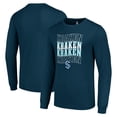 thumbnail image 1 of Men's Starter Deep Sea Blue Seattle Kraken Four Team Name Logo Long Sleeve Graphic T-Shirt, 1 of 3