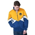 thumbnail image 1 of Men's Starter Gold/Royal Golden State Warriors Rush Applique Full-Zip Track Jacket, 1 of 2