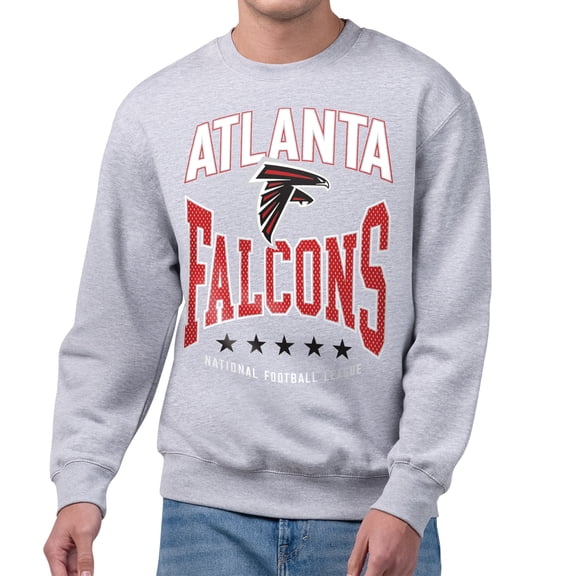 Men's Starter Gray Atlanta Falcons Center Squeeze Tri-Blend Sweatshirt