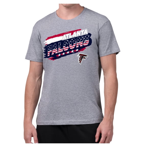 Men's Starter Gray Atlanta Falcons Patriotic Paint T-Shirt