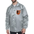 thumbnail image 1 of Men's Starter  Gray Baltimore Orioles Retro Logo Raglan Coaches Full-Snap Jacket, 1 of 2