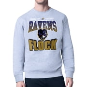 Mens Starter Gray Baltimore Ravens Comic Style Sweatshirt
