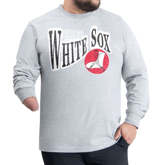 Men's G-III Sports by Carl Banks  Gray Chicago White Sox Adaptive Twisted Team Long Sleeve T-Shirt
