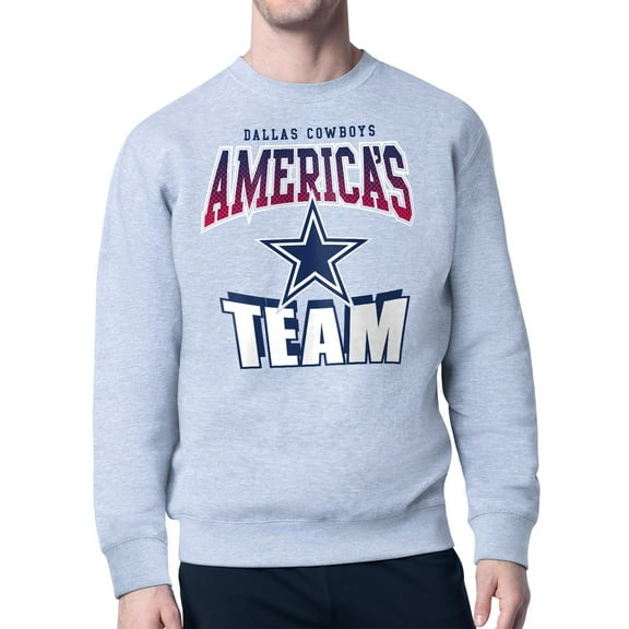 Men's Starter Gray Dallas Cowboys Comic Style Sweatshirt