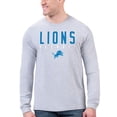 thumbnail image 1 of Men's Starter  Gray Detroit Lions Word Graphic Long Sleeve T-Shirt, 1 of 2