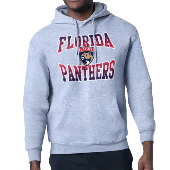 Men's Starter Gray Florida Panthers Comic Style Team Graphic Hoodie