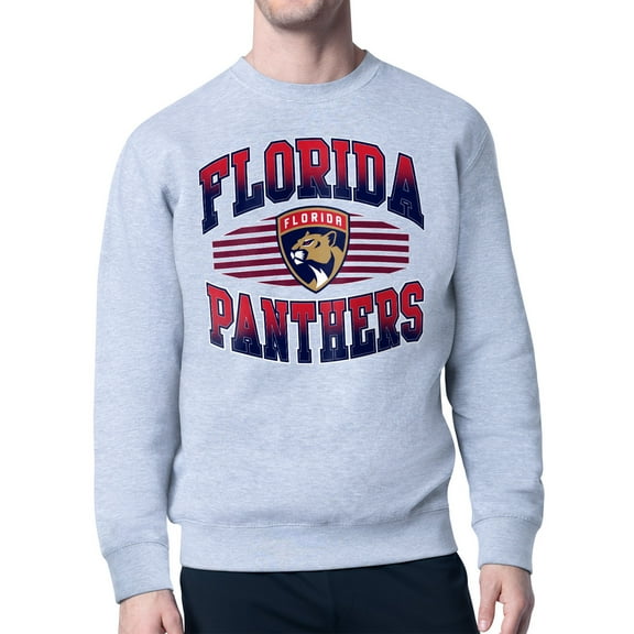 Men's Starter Gray Florida Panthers Team Grit Graphic Fleece Pullover Sweatshirt