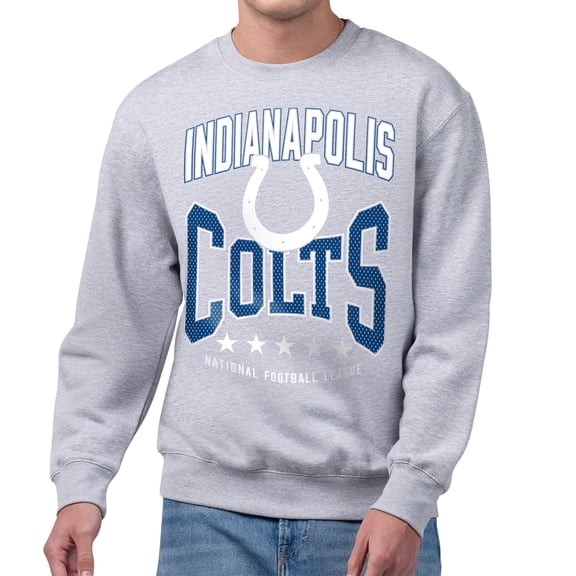 Men's Starter Gray Indianapolis Colts Center Squeeze Tri-Blend Sweatshirt