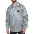 thumbnail image 1 of Men's Starter  Gray Jacksonville Jaguars Retro Logo Raglan Coaches Full-Snap Jacket, 1 of 2