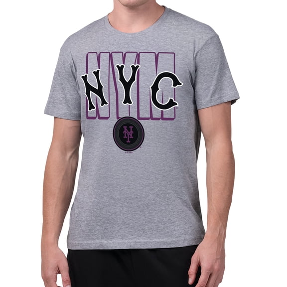 Men's Starter Gray New York Mets City Connect Abbreviation T-Shirt