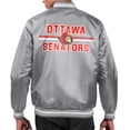 thumbnail image 1 of Men's Starter  Gray Ottawa Senators Printed Team Logo Satin Varsity Full-Snap Jacket, 1 of 2