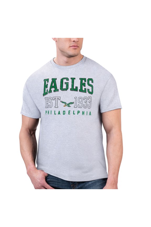 Men's Starter Gray Philadelphia Eagles Retro Team Graphic T-Shirt