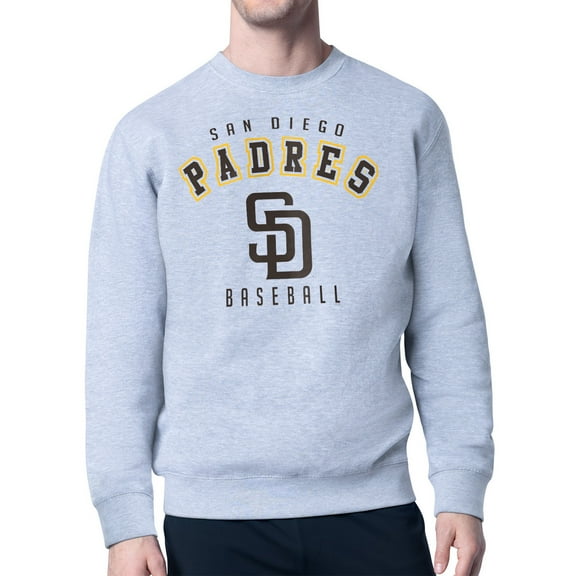 Men's Starter Gray San Diego Padres Team Logo Fleece Pullover Sweatshirt