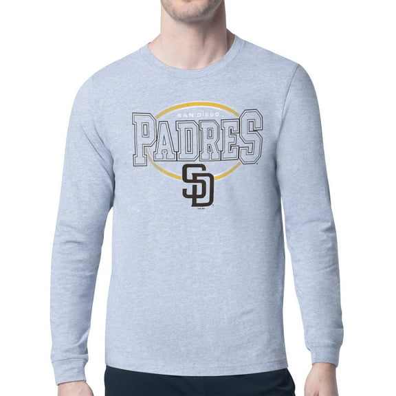 Men's Starter Gray San Diego Padres Team Track Graphic Long Sleeve T-Shirt