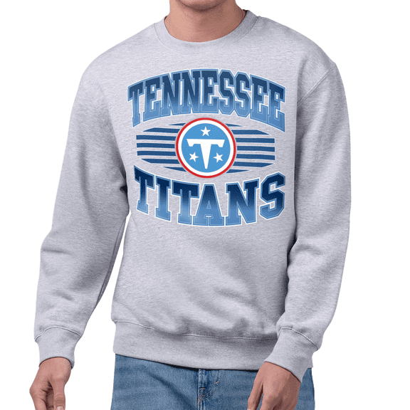 Men's Starter Gray Tennessee Titans Grit Graphic Fleece Sweatshirt