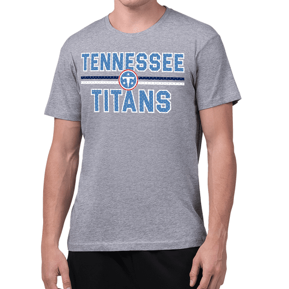 Men's Starter Gray Tennessee Titans Mesh Look Graphic T-Shirt