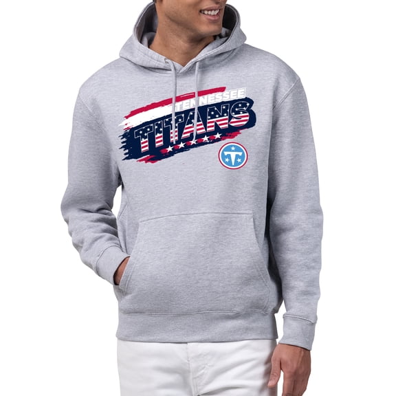 Men's Starter Gray Tennessee Titans Patriotic Paint Hoodie