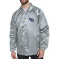 thumbnail image 1 of Men's Starter  Gray Tennessee Titans Printed Logo Raglan Coaches Full-Snap Jacket, 1 of 2