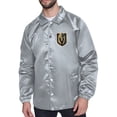 thumbnail image 1 of Men's Starter  Gray Vegas Golden Knights Printed Logo Coaches Full-Snap Jacket, 1 of 2