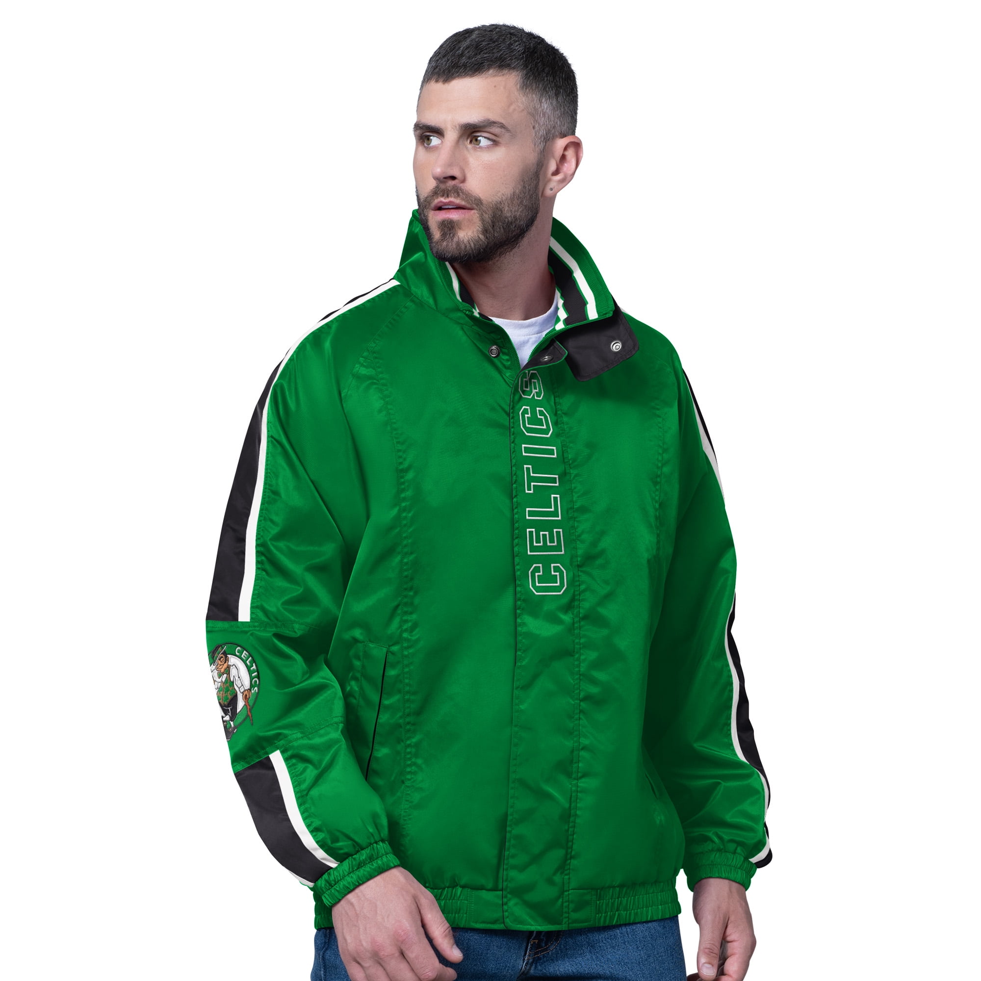 Men's Starter Green Boston Celtics Freestyle Lightweight Full-Zip