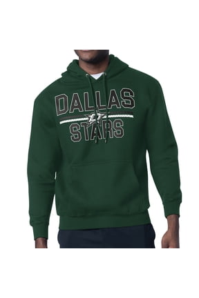 Men's Starter Green Dallas Stars Mesh Look Team Name Logo Tri-Blend Pullover Hoodie