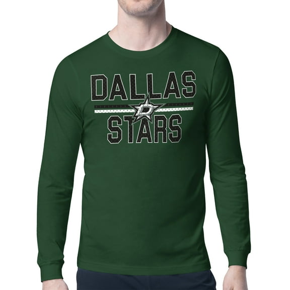 Men's Starter Green Dallas Stars Mesh Look Team Name Long Sleeve T-Shirt