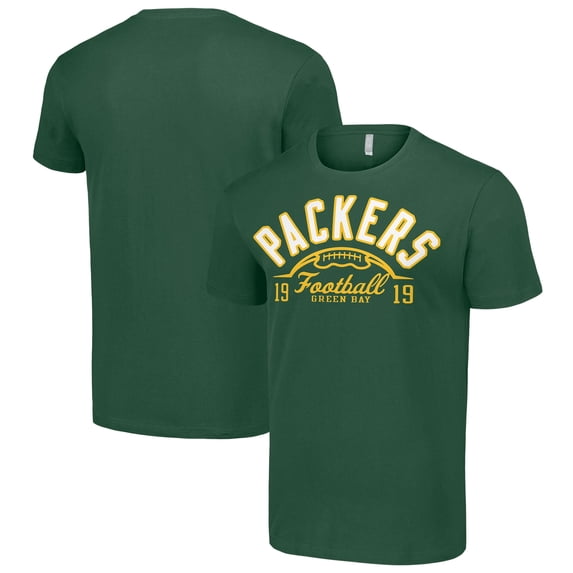 Men's Starter Green Green Bay Packers Half Ball Team T-Shirt