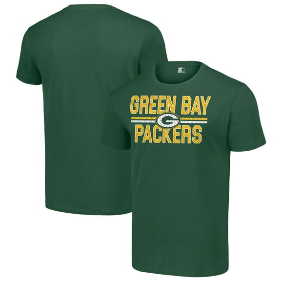 Men's Starter Green Green Bay Packers Team Mesh Print Graphic T-Shirt