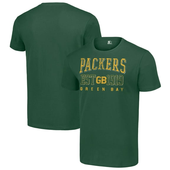 Men's Starter Green Green Bay Packers Throwback Logo T-Shirt
