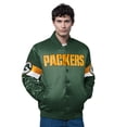 thumbnail image 1 of Men's Starter Green Green Bay Packers Triple Option Satin Varsity Full-Snap Jacket, 1 of 2
