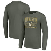 Mens Starter Green Minnesota North Stars Retro Graphic Long Sleeve Crew T-Shirt