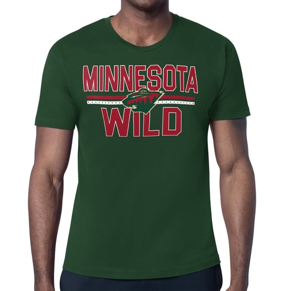 Men's Starter Green Minnesota Wild Mesh Look Team Name T-Shirt