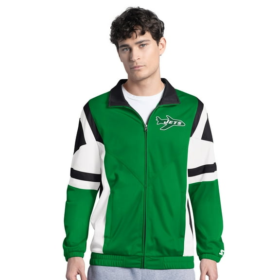 Men's-Starter  Green New York Jets Contender Vintage Logo Full-Zip Track Jacket