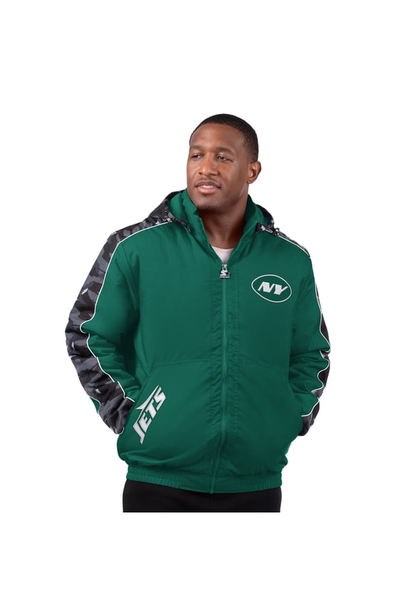 Men's Starter Green New York Jets Thursday Night Gridiron Full-Zip Jacket