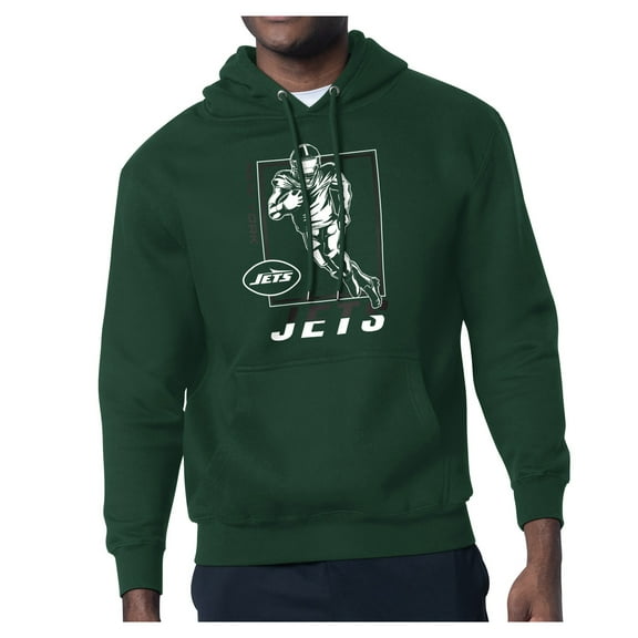 Men's-Starter  Green New York Jets Tri-Blend Pullover Hoodie