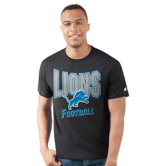 Men's-Starter  Heather Black Detroit Lions Prime Time T-Shirt