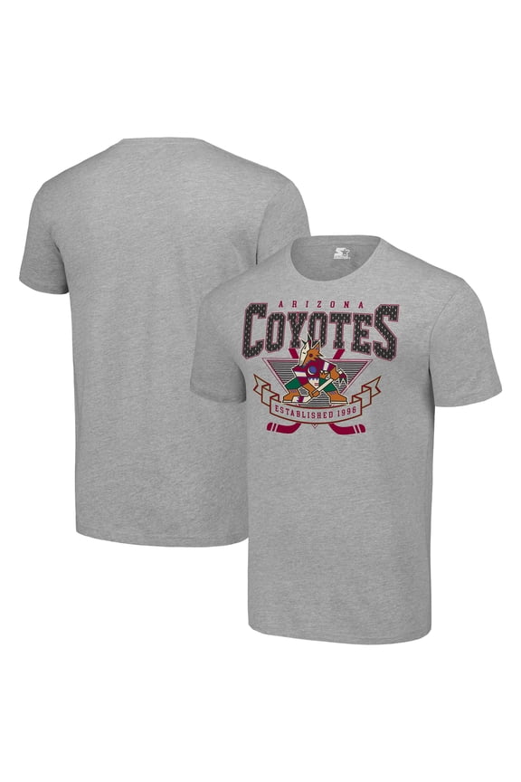 Men's Starter Heather Gray Arizona Coyotes Team Logo Graphic T-Shirt