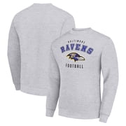Mens Starter Heather Gray Baltimore Ravens Team Logo Pullover Sweatshirt