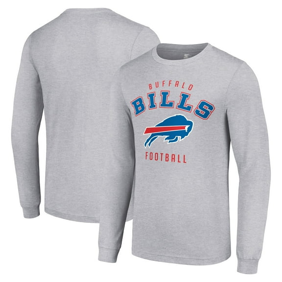 Men's Starter Heather Gray Buffalo Bills Long Sleeve T-Shirt