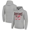 thumbnail image 1 of Men's Starter Heather Gray Carolina Hurricanes Team Logo Graphic Fleece Tri-Blend Pullover Hoodie, 1 of 3