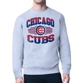 thumbnail image 1 of Men's Starter Heather Gray Chicago Cubs Team Grit Graphic Fleece Pullover Sweatshirt, 1 of 3