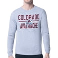 thumbnail image 1 of Men's Starter Heather Gray Colorado Avalanche Mesh Look Team Name Logo Long Sleeve T-Shirt, 1 of 2