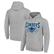 Men's Starter Heather Gray Dallas Cowboys -80s Inspired Pullover Hoodie